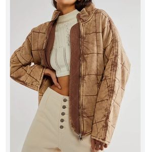 Quilted tan color jacket